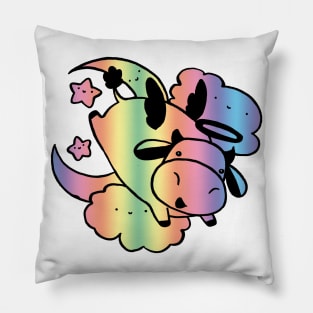 Rainbow Angel Cow Pillow