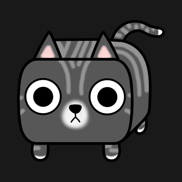 Grey Tabby Kitty Cat Loaf by calidrawsthings