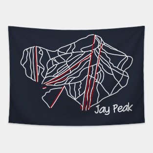 Jay Peak Trail Map Tapestry