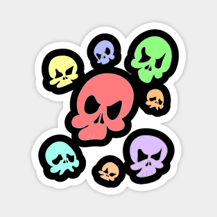 Colorful skulls Magnet