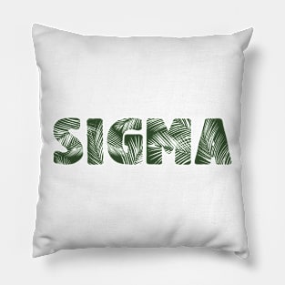 Sigma Leaf Letters Pillow