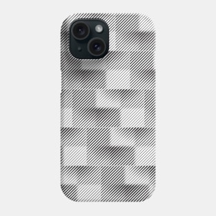 Geometric monochrome pattern Phone Case