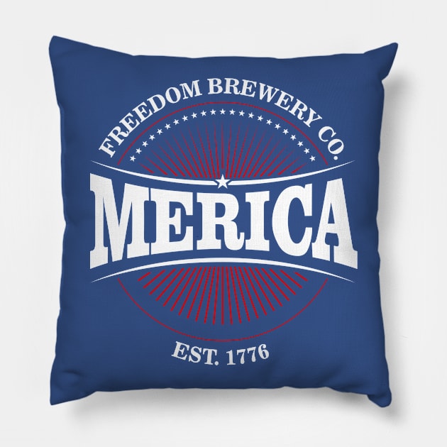 Merica Freedom Brewery Pillow by gastaocared