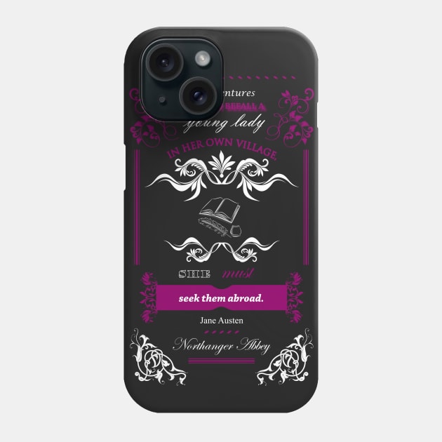 Northanger Abbey Jane Austen Phone Case by Eleonore