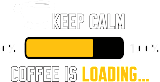 Keep calm coffee is loading Magnet