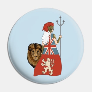 Britannia the Warrior (Large Design) Pin