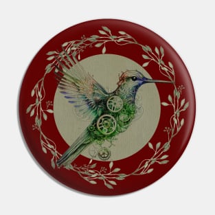 Steampunk Hummingbird Pin