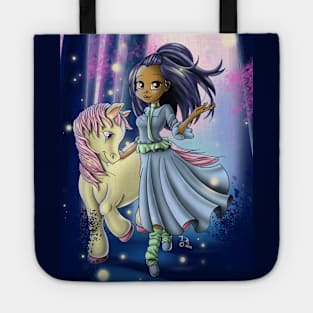 Native American Girl and Pony Tote