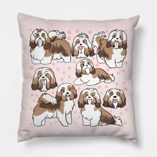 Cute Havanese Dog illustration Pillow