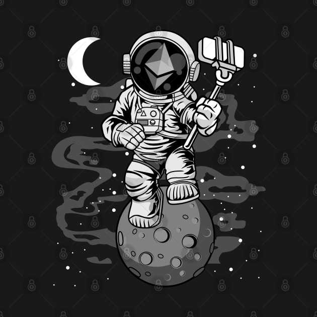 Astronaut Selfie Ethereum Crypto ETH Coin To The Moon Crypto Token Cryptocurrency Wallet Birthday Gift For Men Women Kids by Thingking About