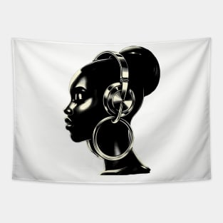 Afrocentric Woman Music Tapestry