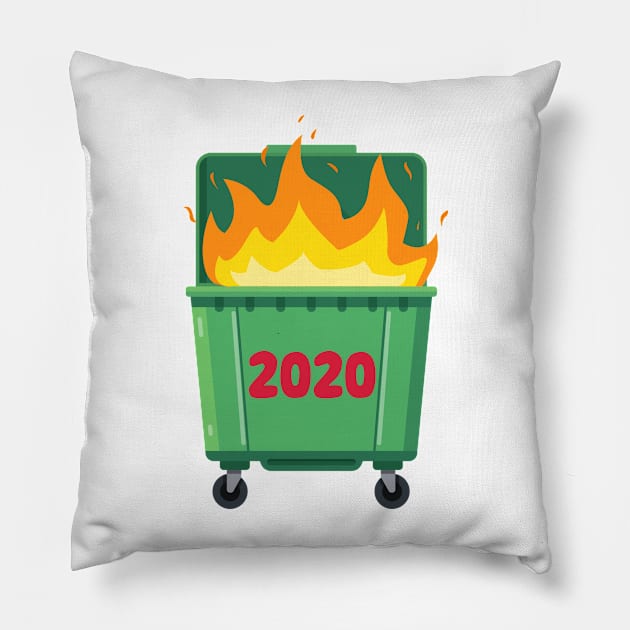 2020 Dumpster Fire Pillow by FlashmanBiscuit