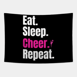 Eat Sleep Cheer Repeat Tapestry