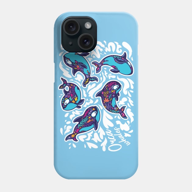 Orca whales Phone Case by PenguinHouse