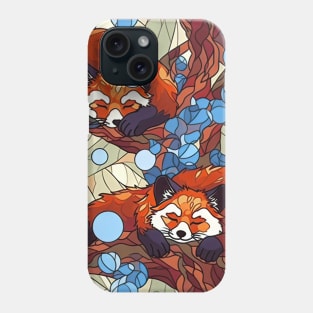 Two cute sleeping red pandas pattern Phone Case