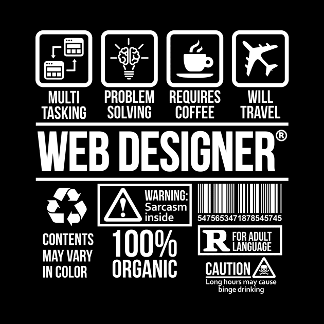 Web Designer T-shirt | Job Profession | #DW by DynamiteWear