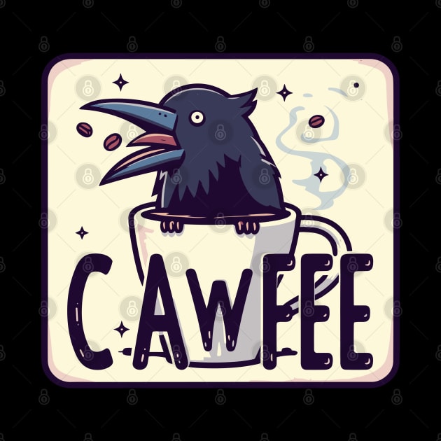 Funny Cawfee Crow by TomFrontierArt