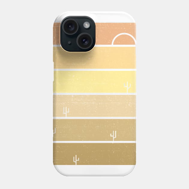 Desert Sunset Cacti Phone Case by Vanphirst