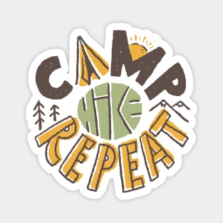 Camp Hike Repeat Magnet