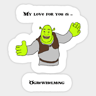 Shrek and Shadow OTP Sticker for Sale by witapepsi