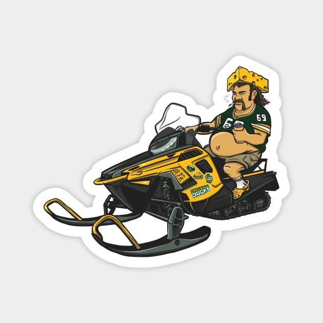 Green Bay Packers CheeseHead Super Fan Magnet by stayfrostybro