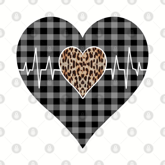 Women’s Striped Plaid Printed Heart Valentine's Day by Nicolas5red1