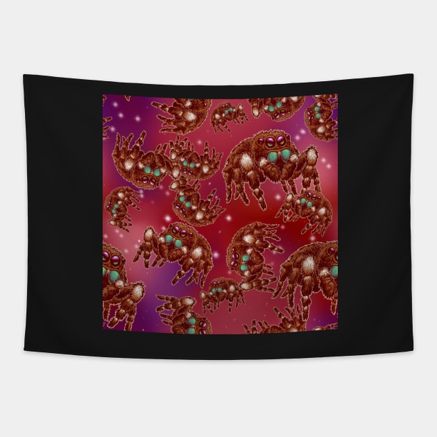 Strawberry Space Spider (Bold Jumper) All Over Print Tapestry by RJKpoyp