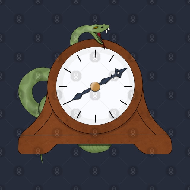 Clock and snake by Johadesigns