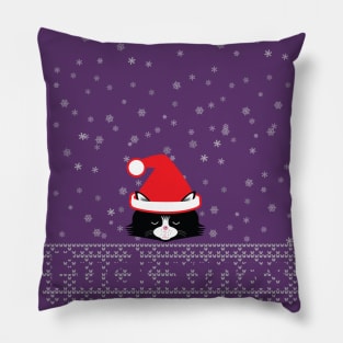 ugly xmas cat Pillow