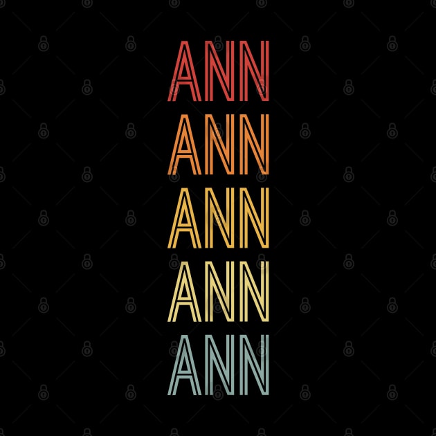 Ann Name Vintage Retro Gift For Ann by CoolDesignsDz