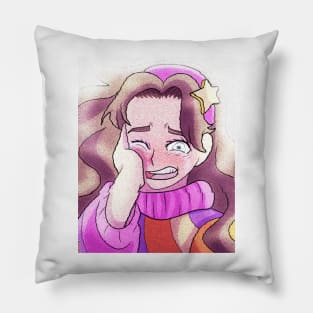 Crying Anime TV Girl Pillow