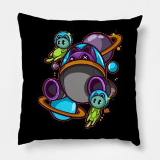 space adventurer cat Pillow