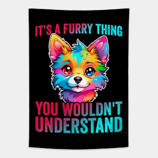 Furry Fandom Quote Cute Fursona Anthro Art Tapestry