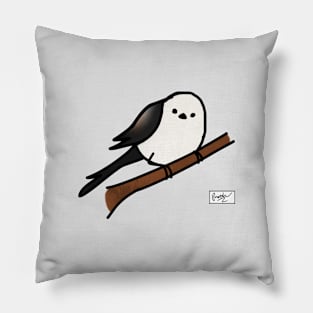 Long-Tailed Tit Doodle Pillow