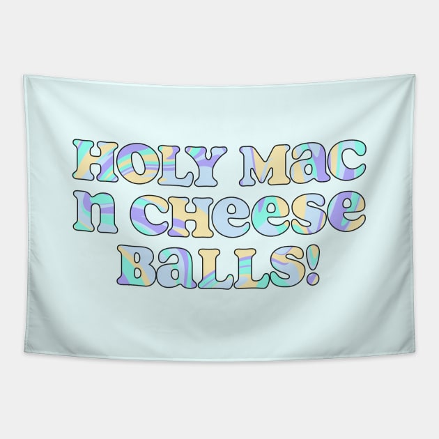 F1 Quote "Holy Mac N Cheese Balls!" by Daniël Ricciardo Tapestry by LisaHartjesx