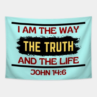 I am the way, the truth and the life | Christian Saying Tapestry