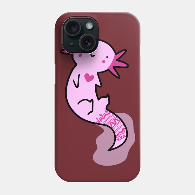 Tatted Axolotl Phone Case by saradaboru