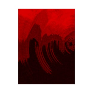 Red and Black Abstract Painting T-Shirt