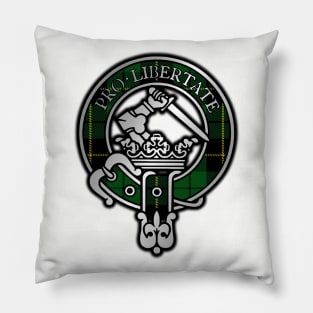 Clan Wallace Hunting Tartan Crest Pillow