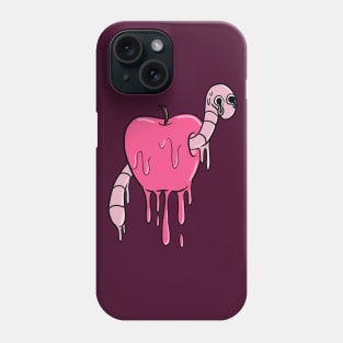 worm in apple melting Phone Case