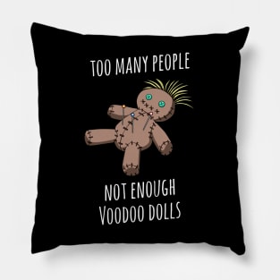 Voodoo Doll Funny Voodooism Dark Humor Jokes Pillow