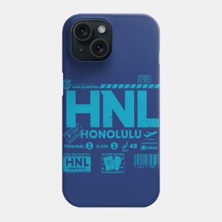 Vintage Honolulu Hawaii HND Airport Code Travel Day Retro Travel Tag Phone Case