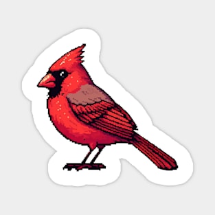 Cardinal Bird Pixel Magnet