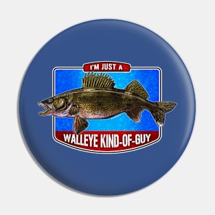 Walleye Guy Fishing Design Pin