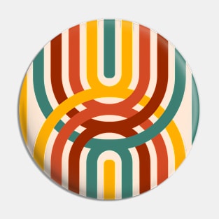 Simple Colorful Curve Line Abstract Pattern Design Pin