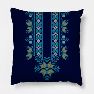 Palestinian Jordanian Traditional Tatreez Realistic Embroidery Design #14 crm-tqz Pillow