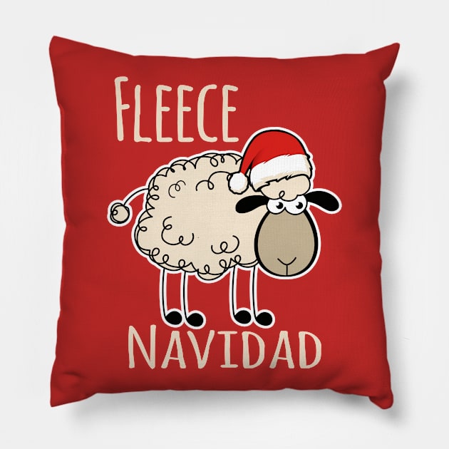 Fleece Navidad Pillow by Alema Art