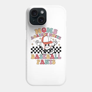 Moms Against White Baseball Pants Phone Case