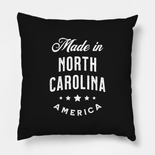 Made In North Carolina, USA - Vintage Logo Text Design Pillow