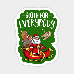 Sloth - Sloth For Everybody - Funny Christmas Santa Claus Magnet